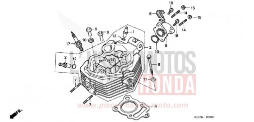 CYLINDER HEAD CG125W de 1998